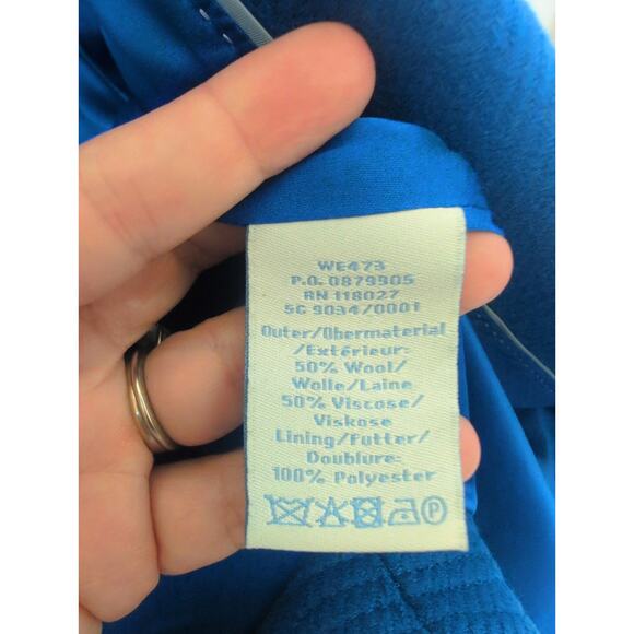 Boden Topstitch Open Cropped Jacket in Blue Size 16 - Picture 3 of 4